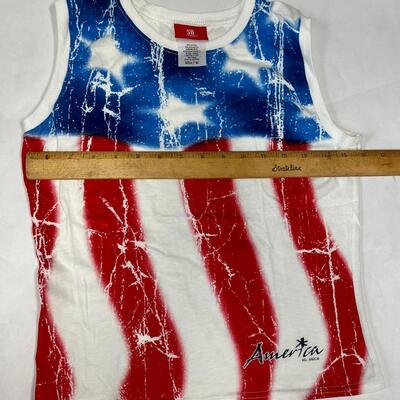 Patriotic American Flag Tank Top Medium