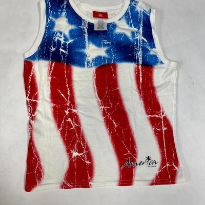 Patriotic American Flag Tank Top Medium