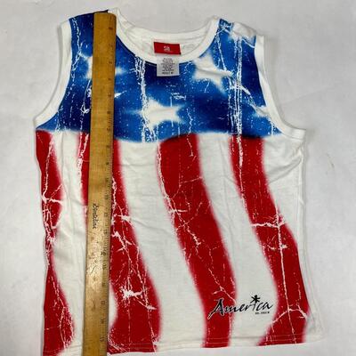 Patriotic American Flag Tank Top Medium