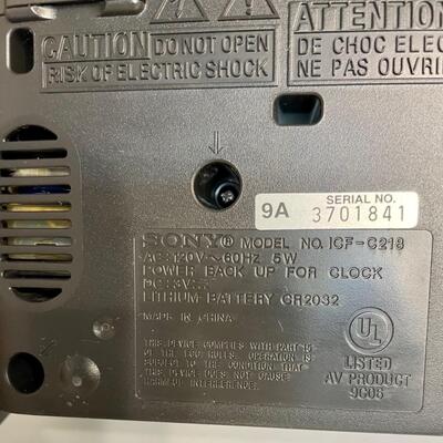 NEW Sony ICF-C218 Dream Machine AM/FM Clock Radio Auto Time Set Daylight Saving