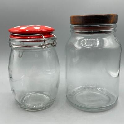 Pair of Glass Jar Canisters