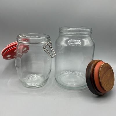 Pair of Glass Jar Canisters