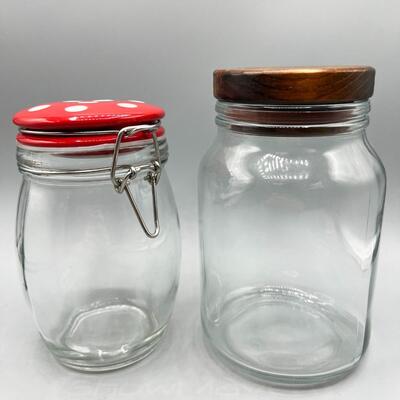 Pair of Glass Jar Canisters