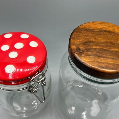 Pair of Glass Jar Canisters