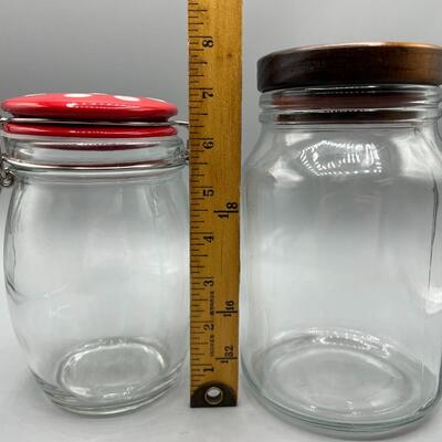 Pair of Glass Jar Canisters