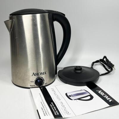 Aroma Stainless Steel Electric Kettle in Box