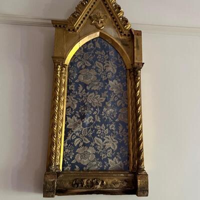 Gold Gilt Carved Wood Italian Framed Church piece Antique