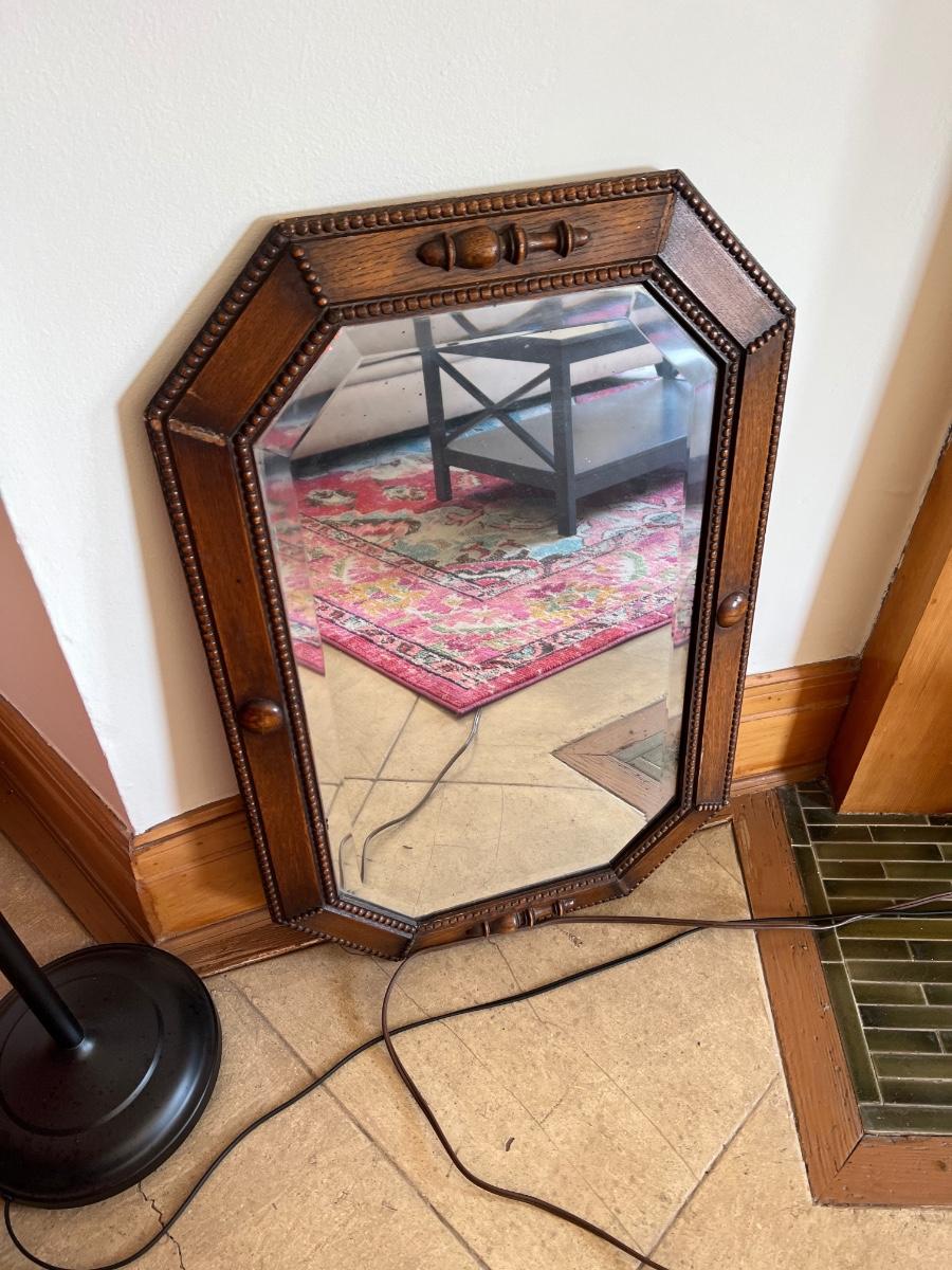 Antique Wall Beveled edge Mirror Beaded Edge
