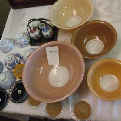 Bowls, tea set