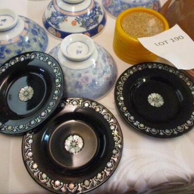 Bowls, tea set