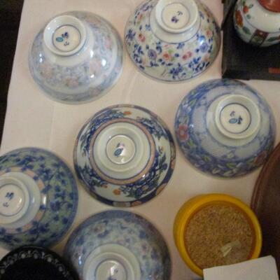 Bowls, tea set