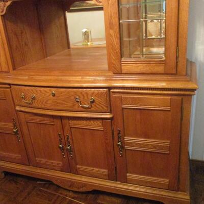 Oak China Hutch