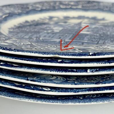 Liberty Blue (Staffordshire) Dinner Plate Lot 3