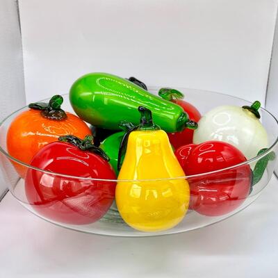 Art Glass Fruit & Vegetable Lot