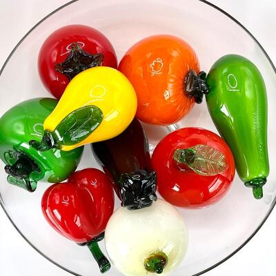 Art Glass Fruit & Vegetable Lot