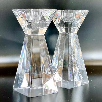 Lenox Crystal Candlestick Pair