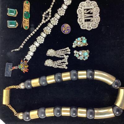 1011 Lot of Vintage Rhinestone Costume Jewelry