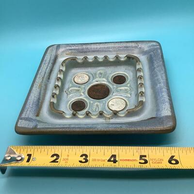 Haeger foreign coins ashtray