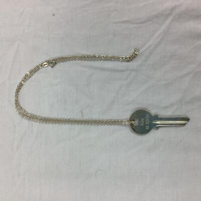 1018 English Hallmarked Silver Key Necklace