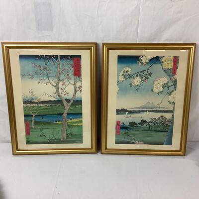 1019 Pair of Hiroshige Japanese Prints