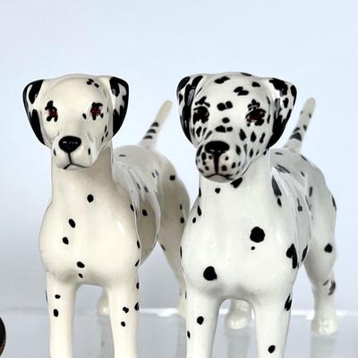 Vintage Beswick Porcelain Dalmatian Pair & Limoges Box