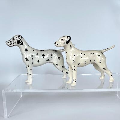 Vintage Beswick Porcelain Dalmatian Pair & Limoges Box