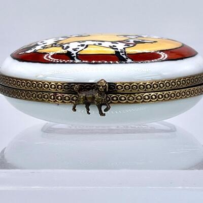 Vintage Beswick Porcelain Dalmatian Pair & Limoges Box
