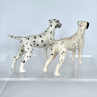 Vintage Beswick Porcelain Dalmatian Pair & Limoges Box