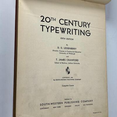 Vintage 20th Century Typewriting Typing Learning Manual