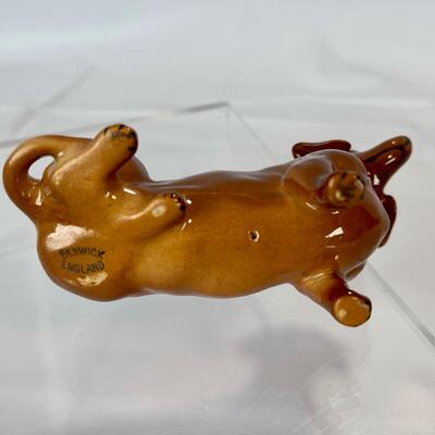 Vintage Beswick Dachshund & Westmoreland Glass French Bull Dog