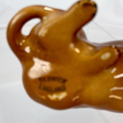 Vintage Beswick Dachshund & Westmoreland Glass French Bull Dog