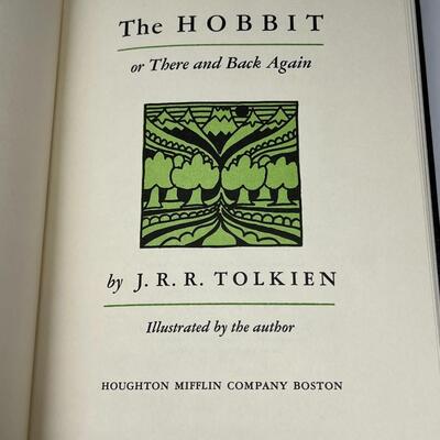 The Hobbit by J.R.R. Tolkien Collectible Hardcover Book with Slipcase Houghton Mifflin Co.