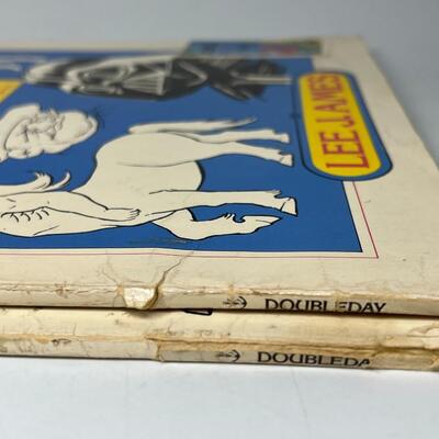 Pair of Vintage Art Books Draw 50 Famous Cartoons & Monsters, Creeps, Superheroes, Demons & More by Lee J. Ames