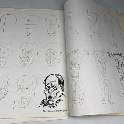 Pair of Vintage Art Books Draw 50 Famous Cartoons & Monsters, Creeps, Superheroes, Demons & More by Lee J. Ames