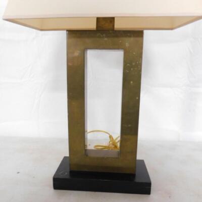 Metal Brass Clad MCM Design Table Lamp Choice A