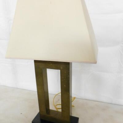 Metal Brass Clad MCM Design Table Lamp Choice B