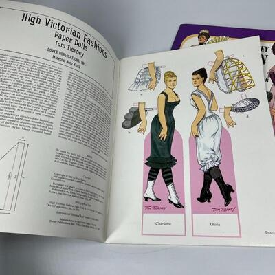 Pair of High Victorian Fashions & Gibson Girl Arts & Crafts Paper Doll Books