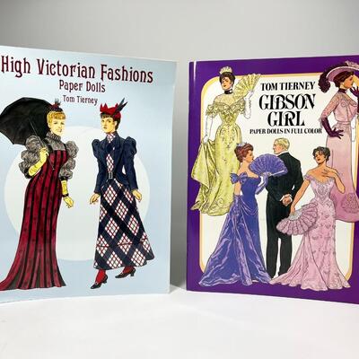 Pair of High Victorian Fashions & Gibson Girl Arts & Crafts Paper Doll Books