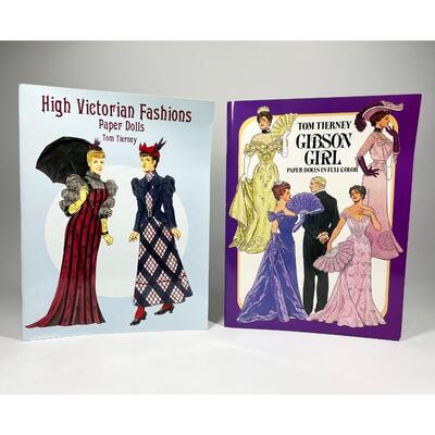 Pair of High Victorian Fashions & Gibson Girl Arts & Crafts Paper Doll Books