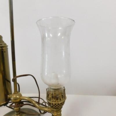 Brass Gas Table Lamp Converted to Electric