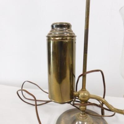 Brass Gas Table Lamp Converted to Electric