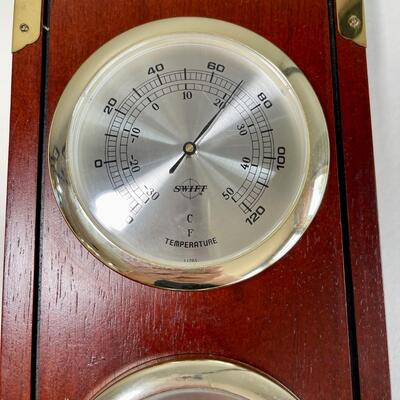 Swift Wood and Brass Weather Station