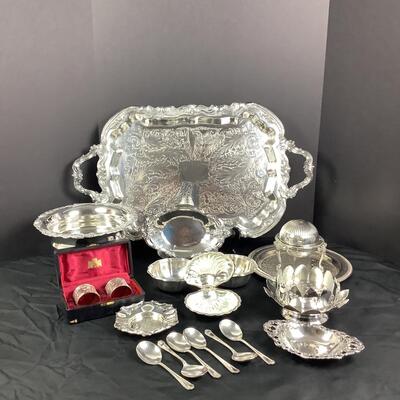 1029 Large lot of Silverplate Holloware