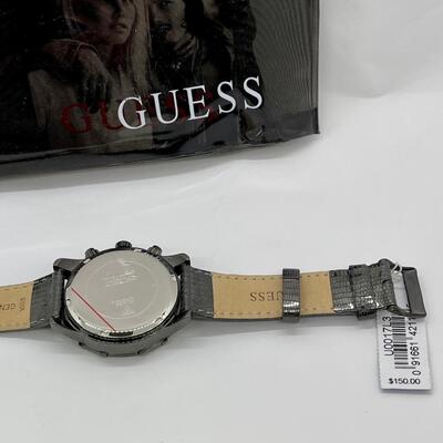 New with Tags GUESS Leather Band Wristwatch