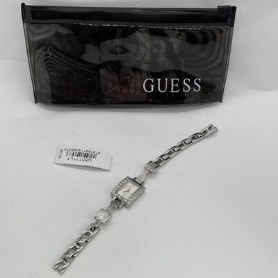 Silver Tone Art Deco Style GUESS Watch