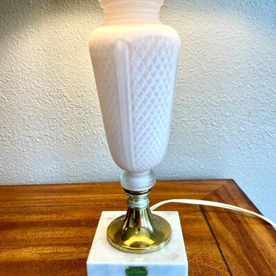 Vintage Glass Boudoir Lamp