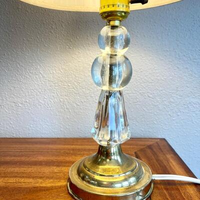 Vintage Brass & Glass Lamp