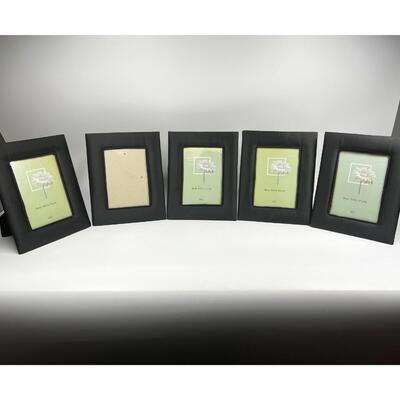 Lot of 6 Black Fabric Covered 5x7 Picture Frames