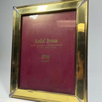 Retro 8x10 Solid Brass Picture Frame