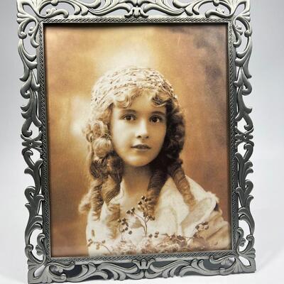 Filigree Art Nouveau Silver Tone Metal Picture Frame 8x10